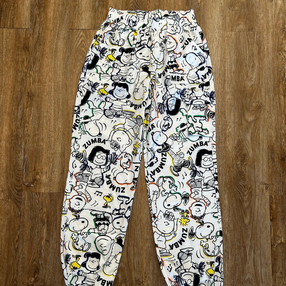 Peanuts Character Print Jogger Pants